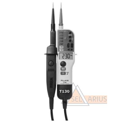 Тестер напряжения и целостности цепи Fluke T130 с ЖК-дисплеем с подсветкой для вывода показаний