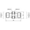 Переход коаксиальный ПК 50-28-28